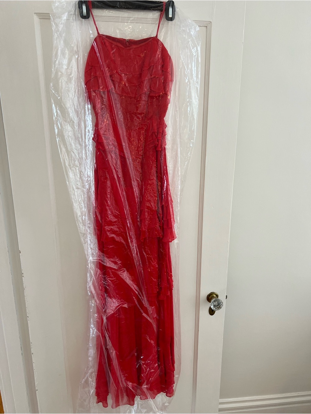 J. Crew Collection Red Ruffle Strapless Dress - Picture 9 of 9
